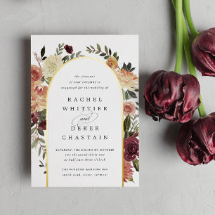 Rustic Bloom Watercolor Floral Arch Wedding