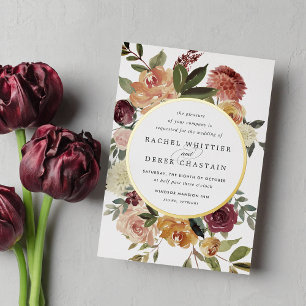 Rustic Bloom Watercolor Floral Wedding