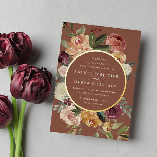 Rustic Bloom Watercolor Floral Wedding