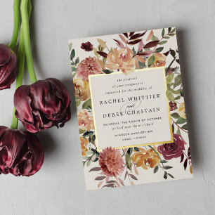 Rustic Bloom Watercolor Floral Wedding