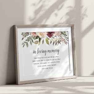 Rustic Bloom Wedding Memorial Sign