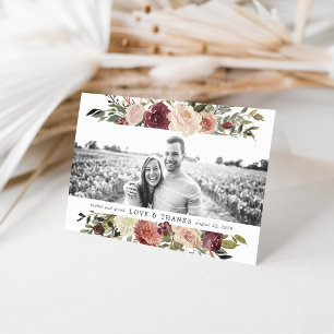 Rustic Bloom Wedding Photo Thank You