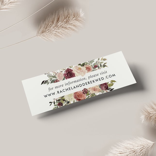 Rustic Bloom Wedding Website Cards | Mini (Creator Uploaded)