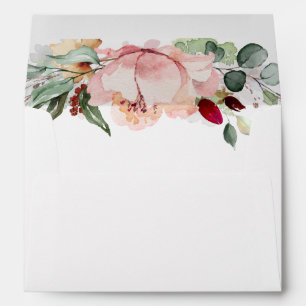 Rustic Blooms Floral Fall Elegant Envelope