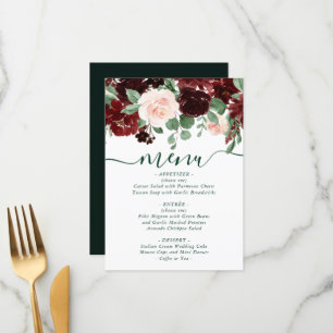 Rustic Blooms Terracotta and Marsala Red Garland Menu