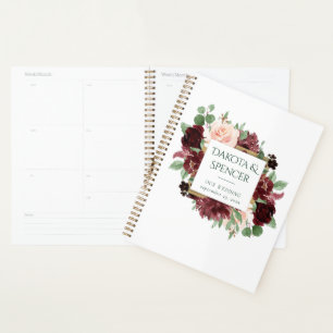 Rustic Blooms Terracotta and Marsala Red Wreath Planner