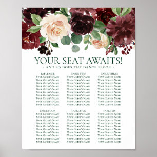 Rustic Blooms   Terracotta Marsala Seating Chart