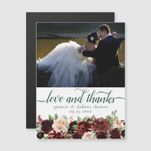 Rustic Blooms   Terracotta Photo Thank You Magnet