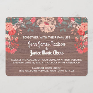 Rustic Blossom Collection Wedding Invitations
