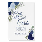 Rustic Blue Boho Floral Gifts & Cards Wedding