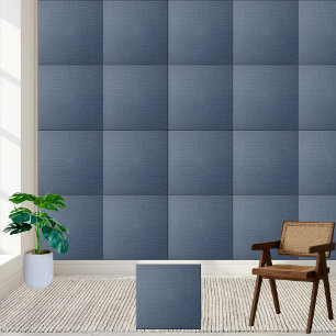 Rustic Blue Burlap Texture - Stylish & Durable Ceramic Tile