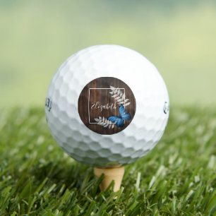 Rustic Blue Butterfly Golf Balls