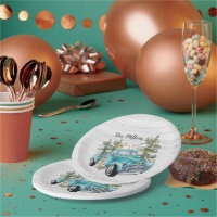 Rustic Blue Farmhouse Truck Christmas Party