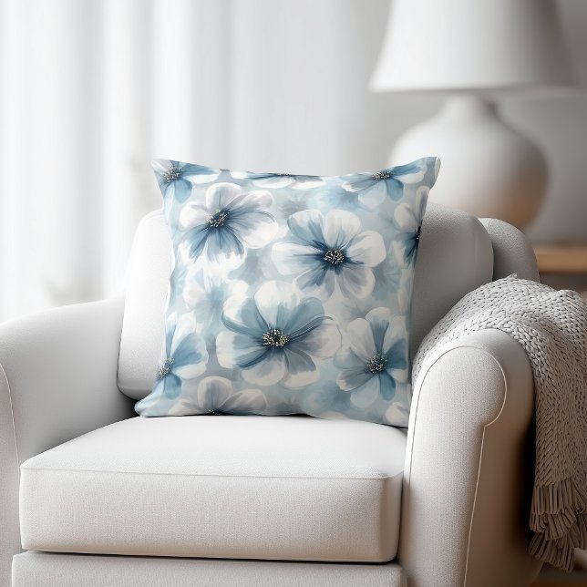 Rustic Blue Floral Cushion (Creator Uploaded)