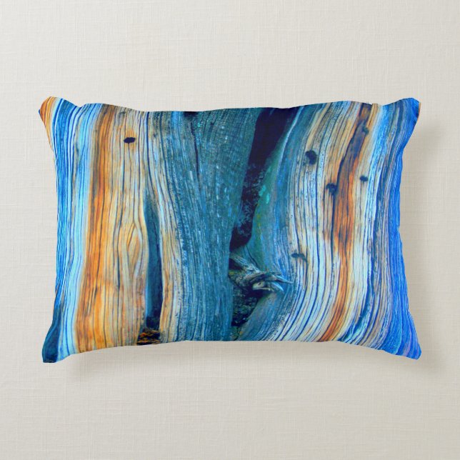 rustic blue juniper wood Thunder_Cove Decorative Cushion (Front)