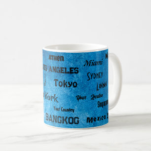 rustic blue Mega city Coffee Mug