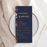 Rustic Blue Rust Boho Wedding Menu<br><div class="desc">It's easy to edit the bride and groom's names, wedding date, and menu items. If the font size or margins need adjusting, please enter the design tool and make adjustments to the text bounding box or font size to better suit your layout. If you require assistance we are happy to...</div>