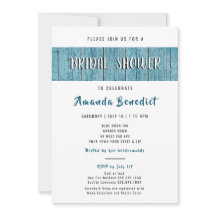 Rustic Blue Shiplap Wood Modern Bridal Shower