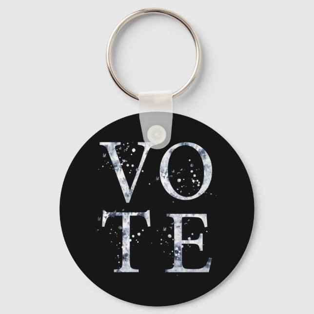 Rustic Blue Vote Key Ring (Front)