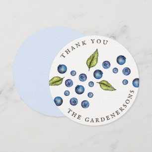 Rustic Blueberry Thank You Invitation