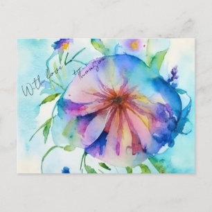 Rustic blumenwiese Floral Custom Name Gift Enclosu Postcard