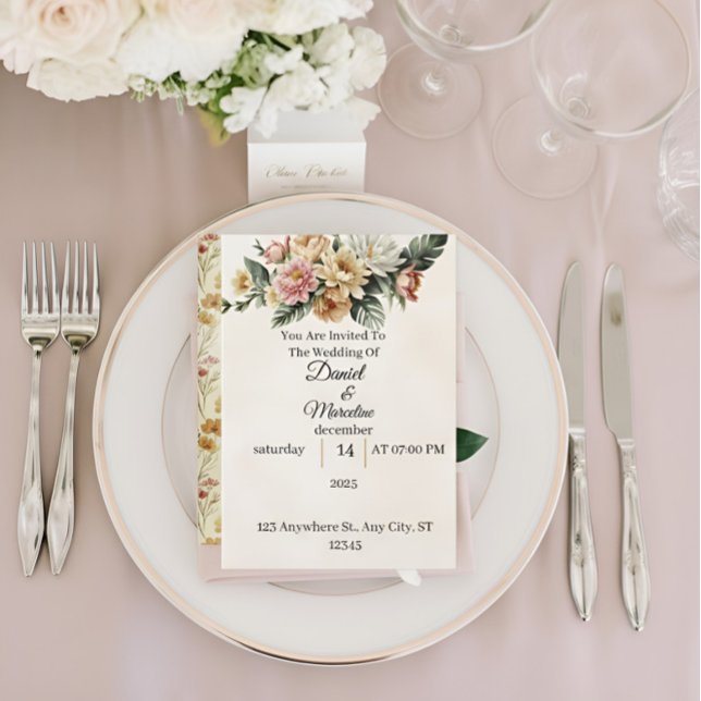 Rustic Blush Pink Floral Rose Gold Sweet Sixteen  Invitation (Creator Uploaded)