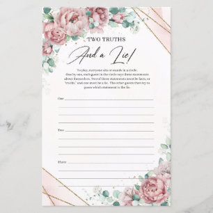 Rustic blush roses peonies Two Truths And A Lie