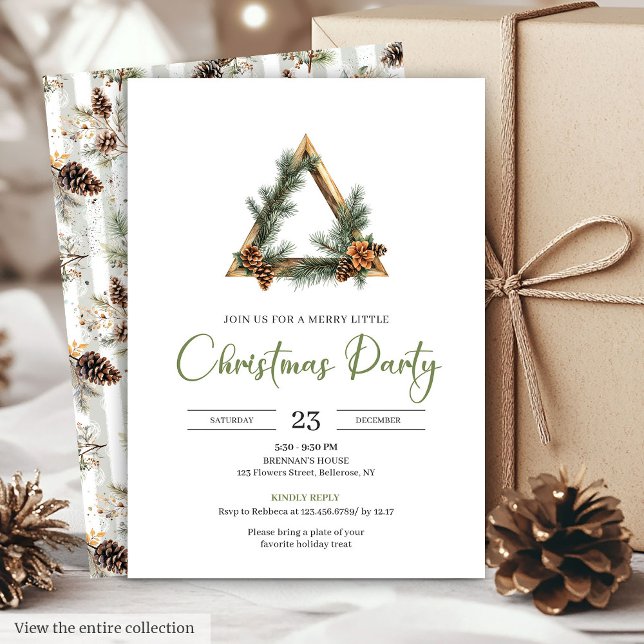 Rustic Bohemian Sage Green Holiday Dinner Invite (Rustic Bohemian Sage Green Holiday Dinner Invite

)
