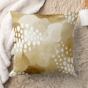 Rustic Boho Abstract Textured Pattern -Earthy Tone Cushion