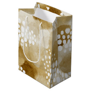 Rustic Boho Abstract Textured Pattern -Earthy Tone Medium Gift Bag