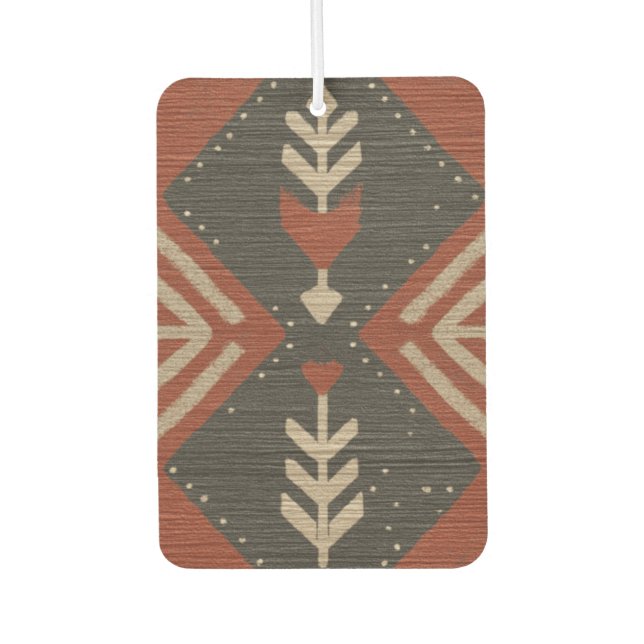 Rustic Boho Air Freshener Terracotta Print (Front)