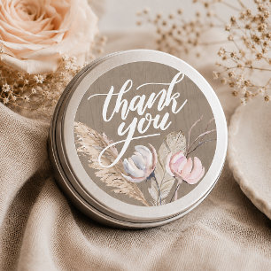 Rustic Boho Baby Shower Thank You Sticker – Waterc