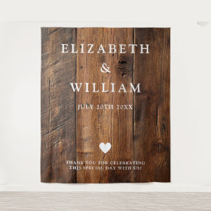 Rustic Boho Barn Wood Photo Booth Backdrop Tapestry