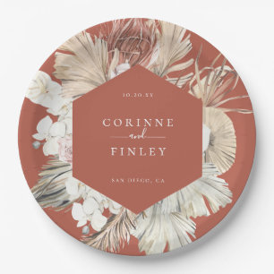 Rustic Boho-Chic Personalised Paper Plate