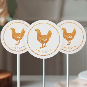 Rustic Boho Chic Wildflowers Chicken Meal Choice  Classic Round Sticker
