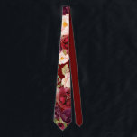 Rustic Boho Colourful Floral Wedding Neck Tie<br><div class="desc">This rustic boho colourful floral wedding neck tie is a perfect gift for a modern wedding. The design features pink,  purple,  red,  and burgundy watercolor peonies clustered into elegant bouquets with green foliage,  inspiring natural beauty.</div>