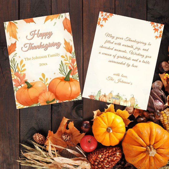 Rustic Boho Cosy Autumn Thanksgiving Card (Creator Uploaded)
