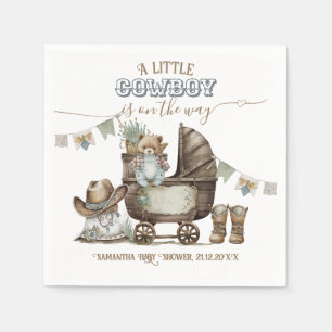 Rustic Boho Country Wild West Boy Shower Napkin