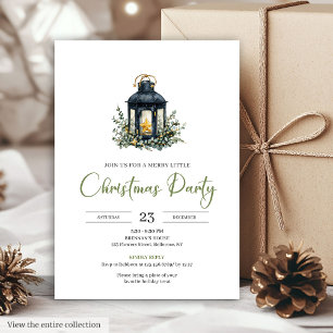 Rustic Boho Earthy Neutral Christmas Dinner Party  Invitation