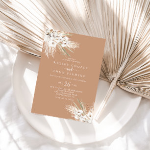 Rustic Boho Elegant Floral Casual Wedding  Invitation