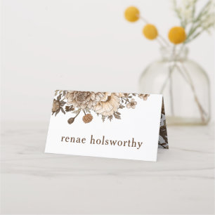 Rustic boho escort cards, Woodland wedding Place Card