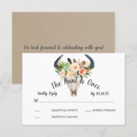 Rustic Boho Floral Antelope Hunt is Over RSVP