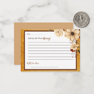 Rustic Boho Floral Baby Show Advice for Mummy Card