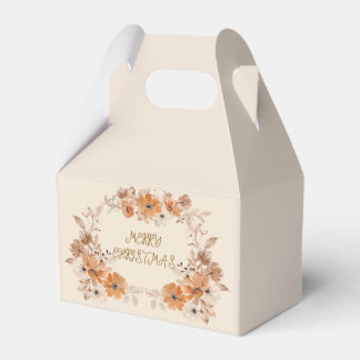 Rustic Boho Floral Christmas Favor Boxes