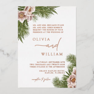 Rustic Boho Floral Christmas Holiday Wedding