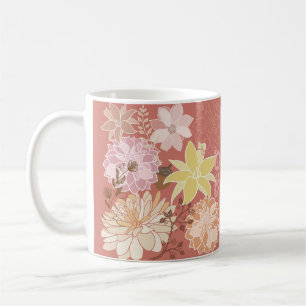 Rustic Boho Floral Pattern Coffee Mug