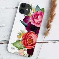 Rustic Boho Floral with Monogram