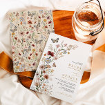 Rustic Boho Garden Flowers Wedding Invitation<br><div class="desc">Our invitation features colourful vintage wildflowers that will delight any guest. The typography is beautifully crafted with a mix of classic and modern fonts, making the text easy to read while also adding a touch of elegance and sophistication. The invitation's layout allows you to easily personalise the details of your...</div>