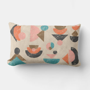 Rustic Boho Geometric Lumbar Cushion
