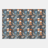 Rustic Boho Latte Fall Wrapping Paper Sheet (Front 2)